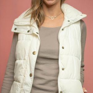 White Puffer Vest Old Navy